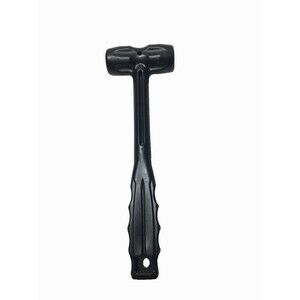 Blk Plastic Mallet Hammer Dual Head Double Face Shock Absorbing DIY Crafts 7.25"